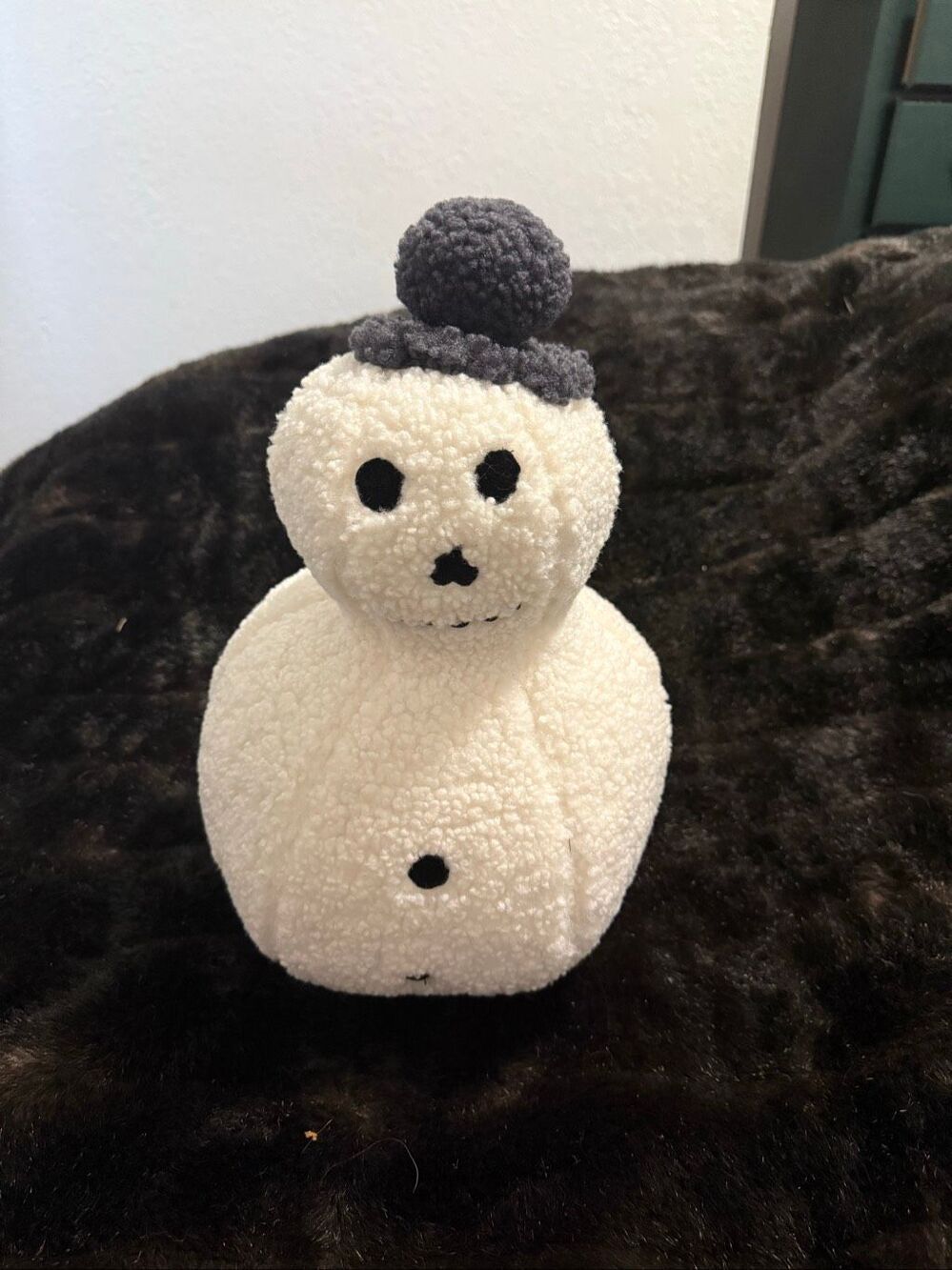 Merry Moments Aldi Snowman Sherpa Plush Figure Pillow Christmas 14” 2023 VERSION